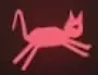 Pink leaping cat silhouette for Dex-Starr.