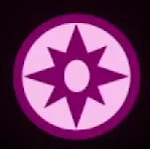 Pink Lantern Corps emblem with a pointed star surrounding a central circle.