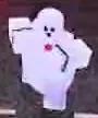 White floating Ghost with outstretched arms and a tapered lower body.
