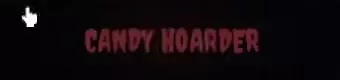 Candy Hoarder title in pink Halloween lettering.