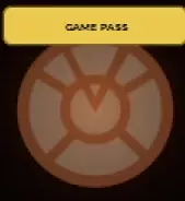 Dimmed Orange Lantern Corps emblem beneath a Game Pass banner.