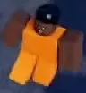 Prisoner wearing an orange prison uniform.
