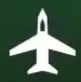 White jet aircraft icon.