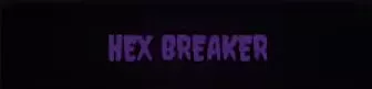Hex Breaker title in purple Halloween lettering.