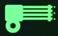 Green multi-barrel Gatling Construct icon.
